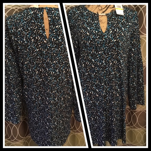 MICHAEL Michael Kors Dresses & Skirts - MICHAEL Michael Kors Deep Teal Leaf Dress NWT Med
